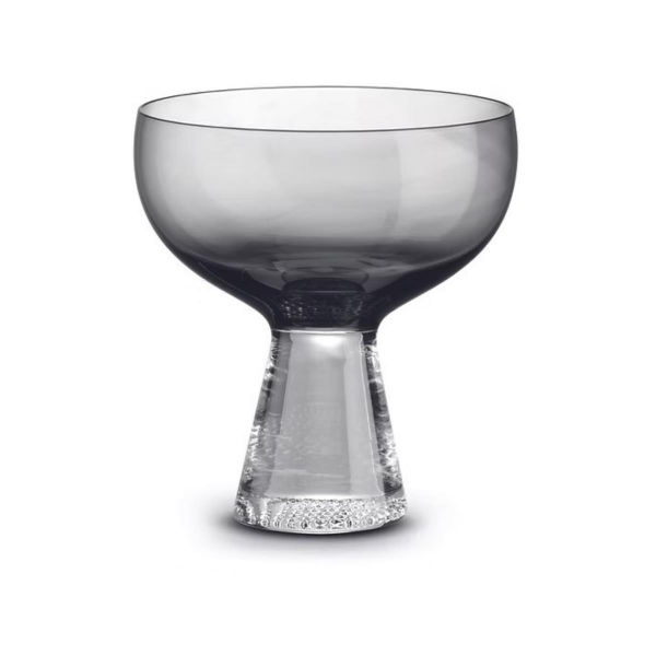 Pozzi Milano Fun Classy 6'lı Cam Dondurmalık Seti 350 ml - Duman Grisi