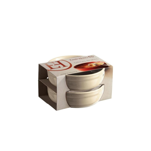 Emile Henry Fırın Kabı Creme Brulee 2li Set Ekru Clay