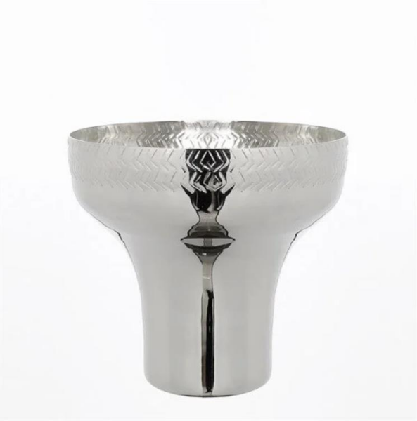 Vitale Desenli Orta Dekoratif Obje Gümüş 27 X 25 cm