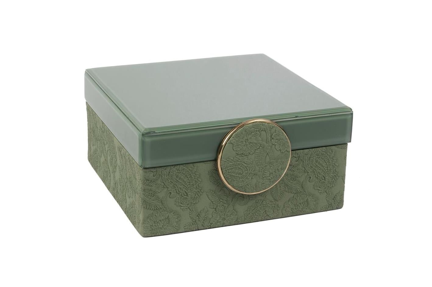Mikasa Moor  Yeşil Desenli Kare Kutu 23x23x11 cm