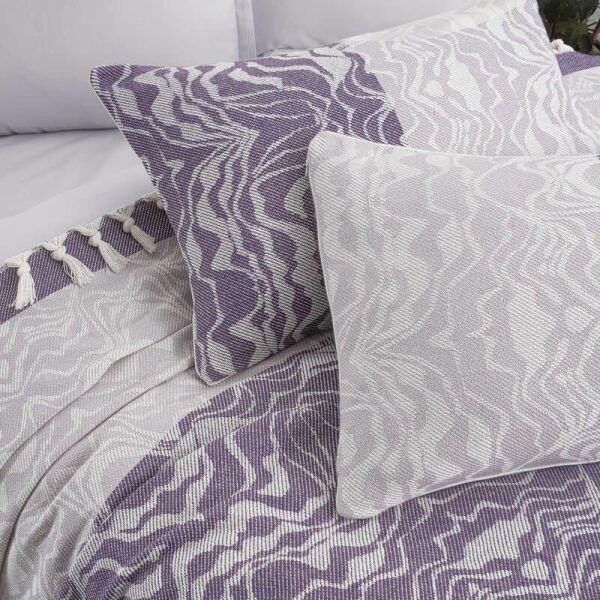 Sarev Escape Yatak Örtüsü Seti Lila Çift Kişilik