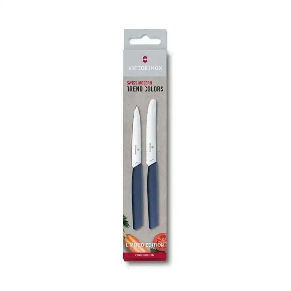 Victorinox 6.9096.2l3 Swiss Modern Mavi 2 Li Bıçak Seti 2022 Limitli Üretim