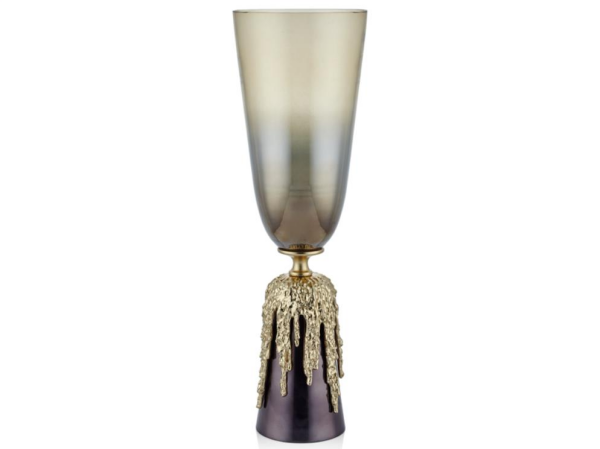 Lamedore Gold Meltaway Serisi Büyük Vazo 17 x 17 x 53 Cm