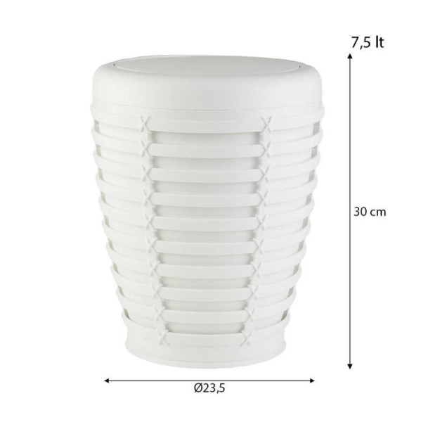 Primanova Palm Çöp Kovası Beyaz