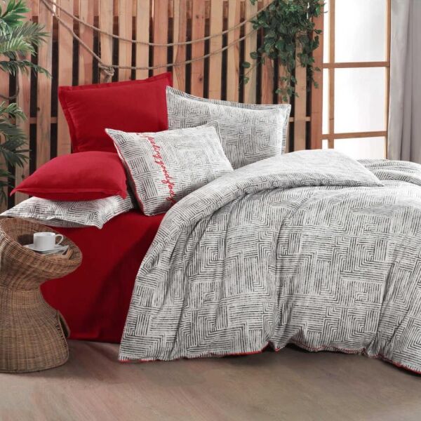 Sarev Freddy Flanel Nevresim Takımı Gri Çift Kişilik