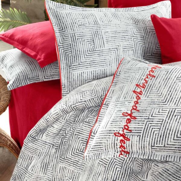 Sarev Freddy Flanel Nevresim Takımı Gri Çift Kişilik