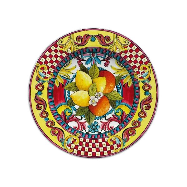 Baci Milano Sicily Melamin Yemek Tabağı Çok Renkli