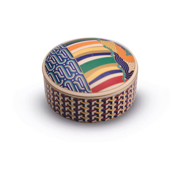 Pozzi Milano Living Porselen Kapaklı Kutu 13 x 6,5 cm