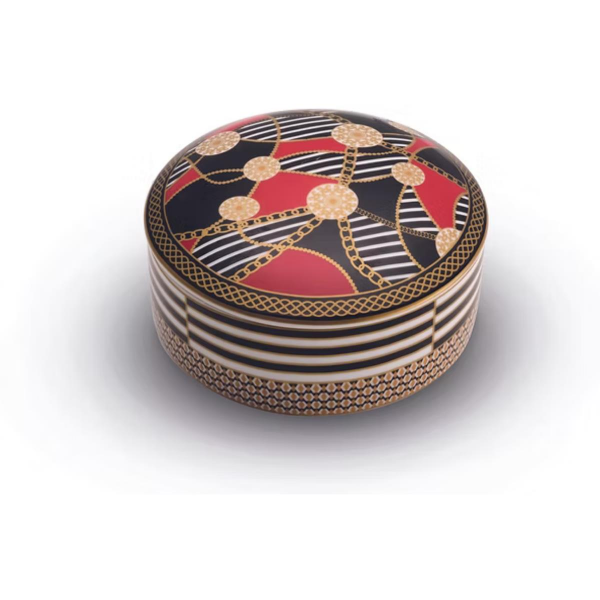 Pozzi Milano Living Porselen Kapaklı Kutu 13 x 6,5 cm