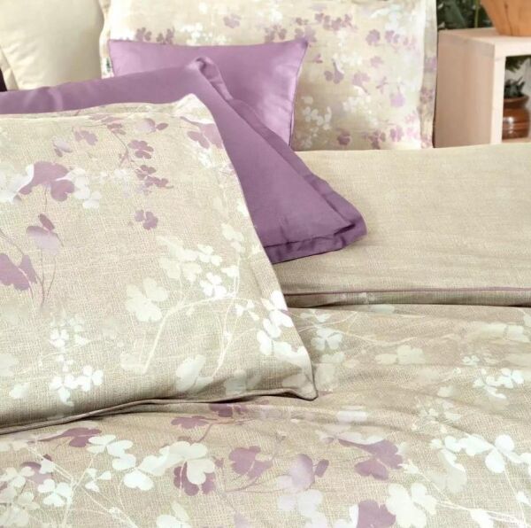 Sarev Enola Fancy Poplin Nevresim Takımı Bej Çift Kişilik