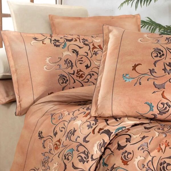 Sarev Astra Fancy Poplin Nevresim Takımı Taba Çift Kişilik