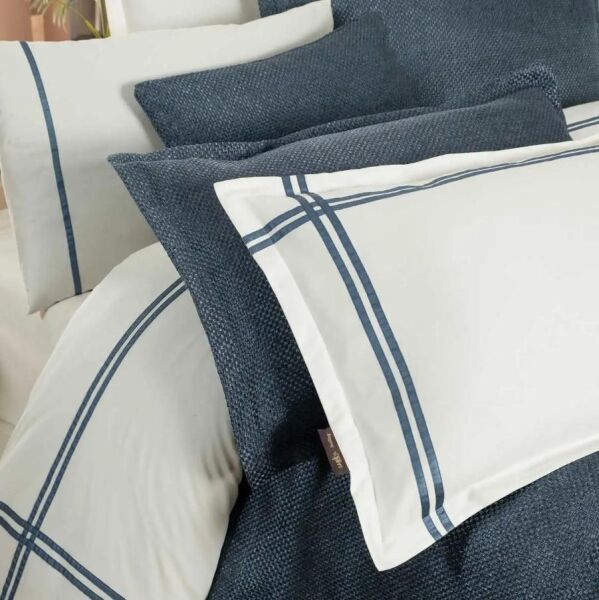 Sarev Ventus Yatak Örtüsü Nevresim Takımı Mavi Çift Kişilik