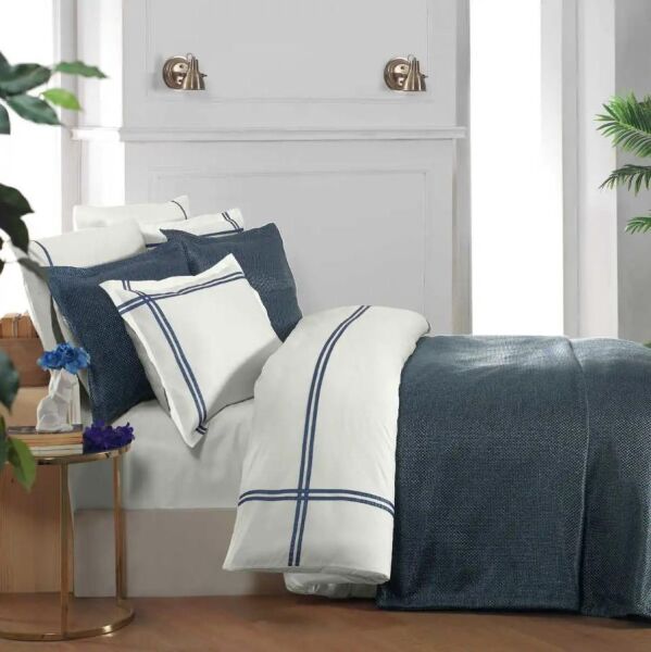 Sarev Ventus Yatak Örtüsü Nevresim Takımı Mavi Çift Kişilik