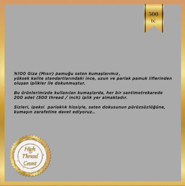 Sarev Minsk Saten Nevresim Bej Çift Kişilik