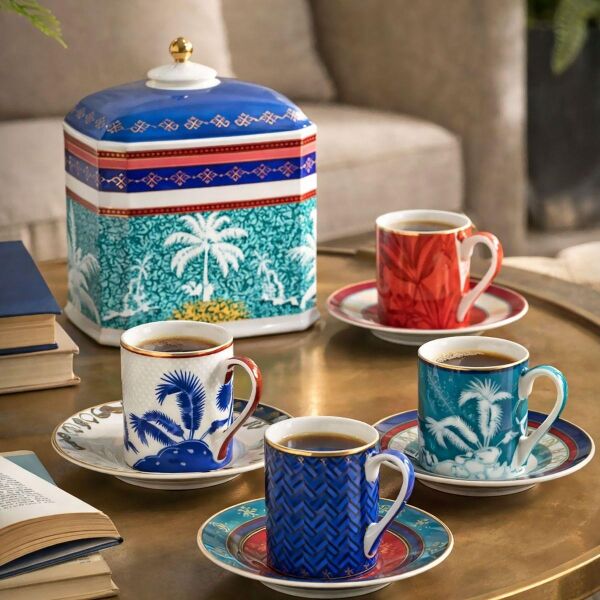 Lucky Art Palmera Bone Köşeli Kavanoz 19cm