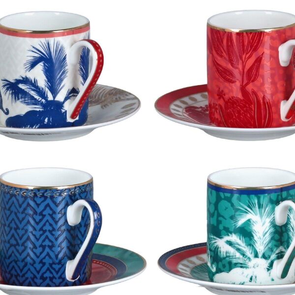 Lucky Art Palmera Bone 4lu Kahve Fincani Seti 100cc