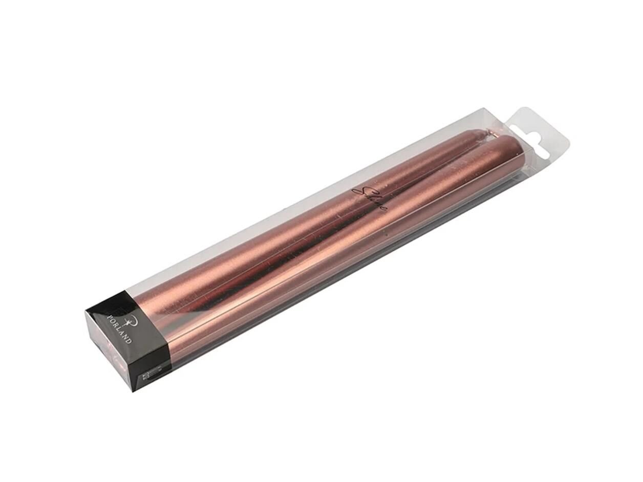 Porland Shine Bakır Şamdan Mum 2lii set 25cm