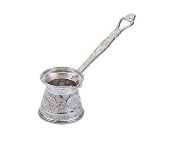 Kosova 4 No Zamak Döküm Cezve Gümüş