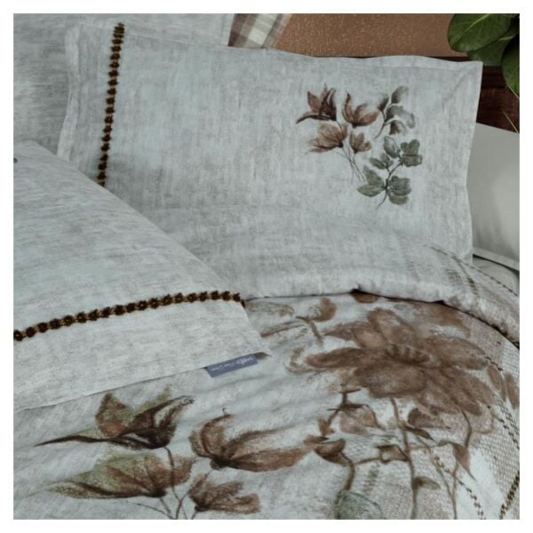 Sarev Frances Fancy Nevresim Takımı Çift Kişilik 2Yastık-Bej