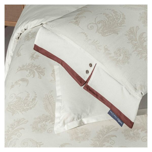 Sarev Bimala Fancy Nevresim Takımı King Size 4 Yastık-Ekru