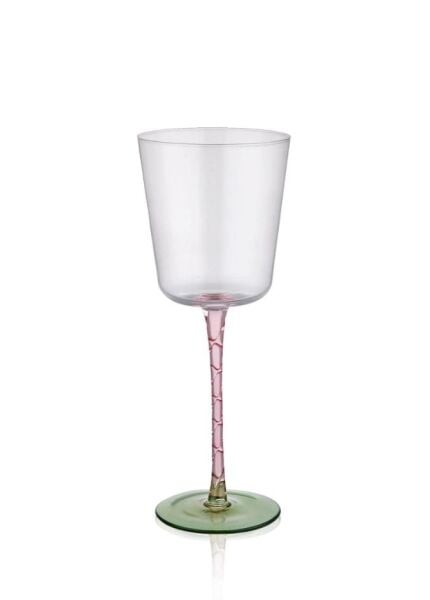 The Mia Şarap Kadehi Pembe Yeşil 350 ml
