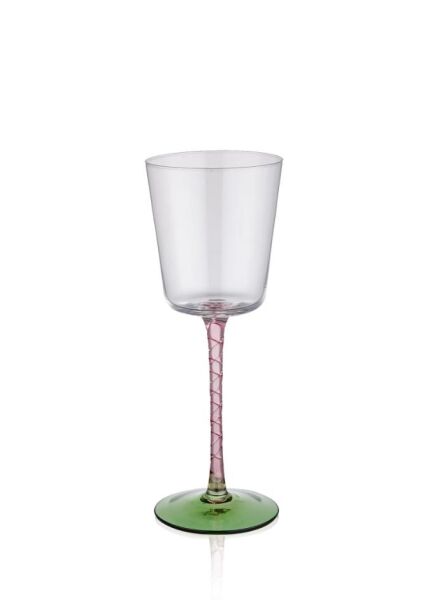 The Mia Şarap Kadehi Pembe Yeşil 300 ml
