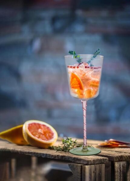 The Mia Şarap Kadehi Pembe Yeşil 300 ml