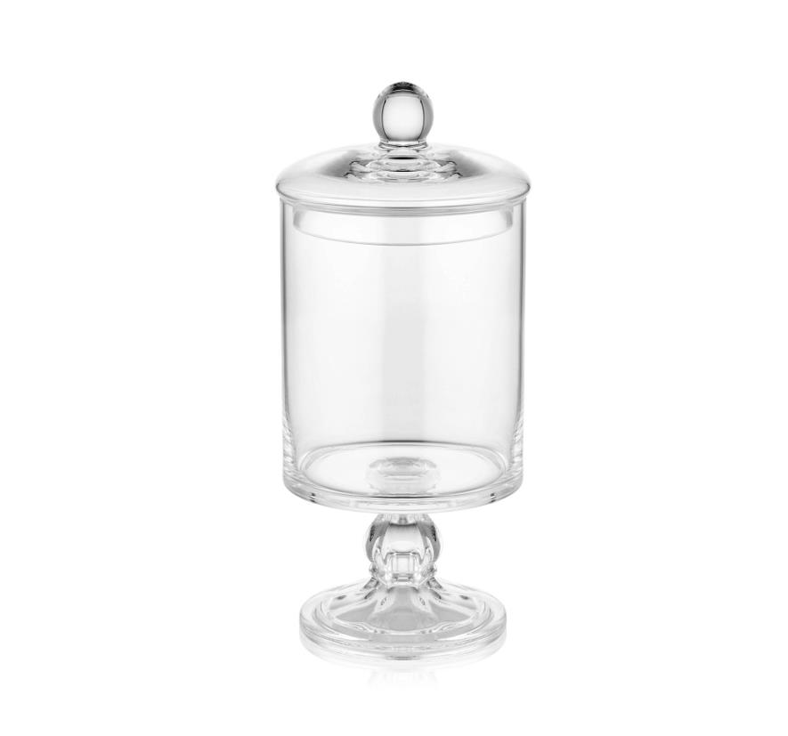 The Mia Cam Kapaklı Ayaklı Kavanoz 37 x 12 cm