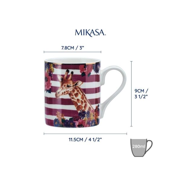 Mikasa Wild At Heart Fine China 280 ml Kupa Zürafa