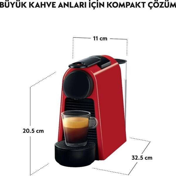 Nespresso D30 Essenza Mini Kırmızı Kahve Makinesi