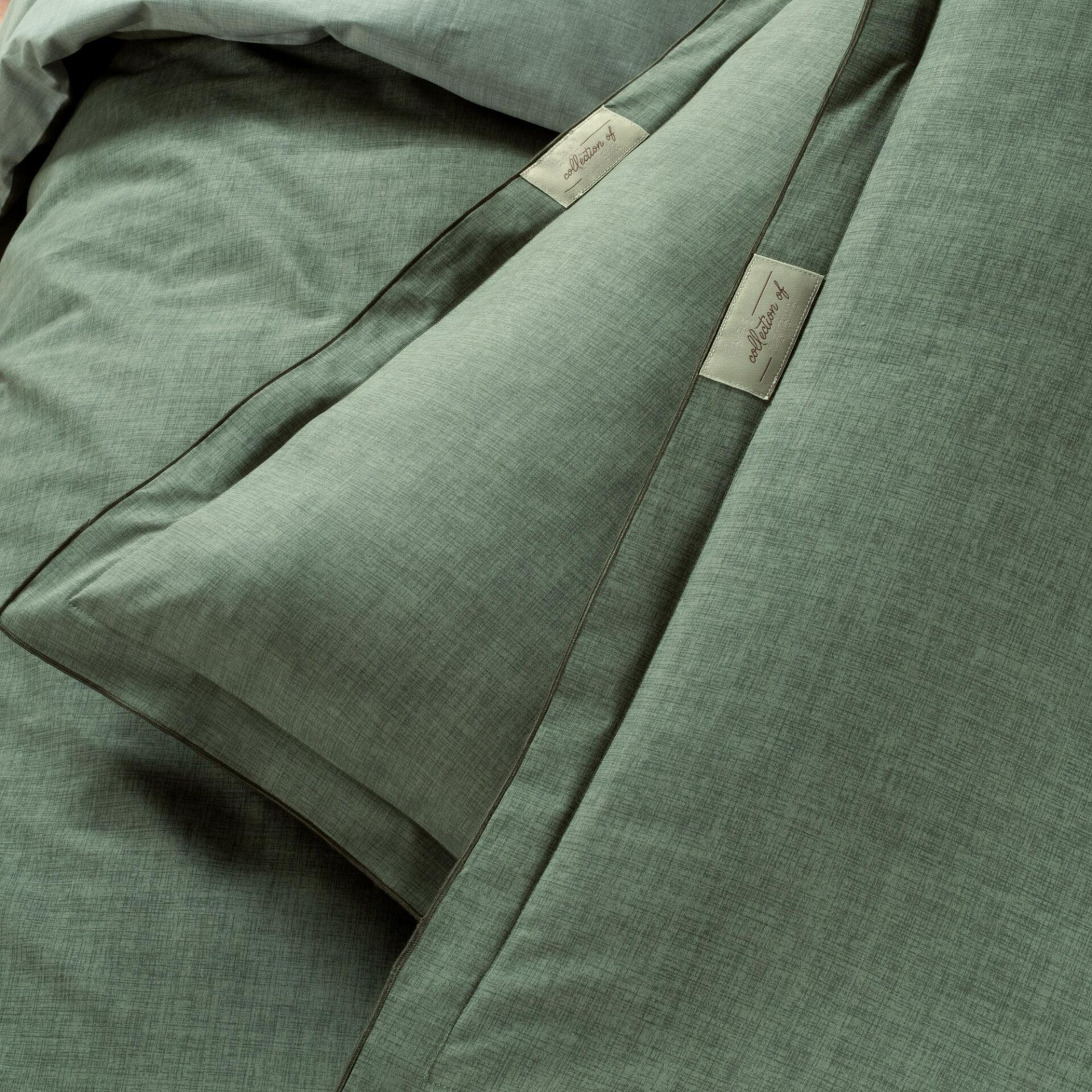 Sarev Solo Tone Ranforce Nevresim Takımı Tek Kişilik 1 Yastık Yeşil