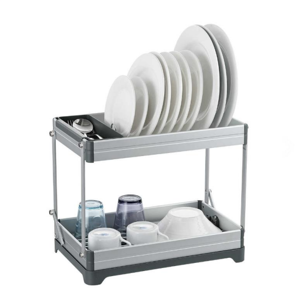 Primanova Katlanabilir 2 Katlı Alüminyum Bianka Bulaşıklık