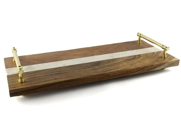 Mikasa Moor Ahşap Mermer Tepsi 61x26x10cm