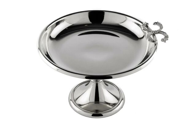 Mikasa Moor Gümüş C Logolu Ayaklı Servis Standı 22x23x15 cm