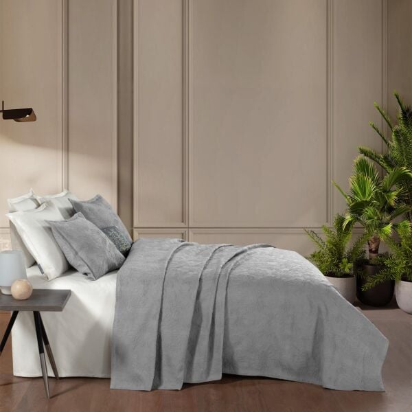 Sarev Florion Yatak Örtüsü Çift Kişilik Gri