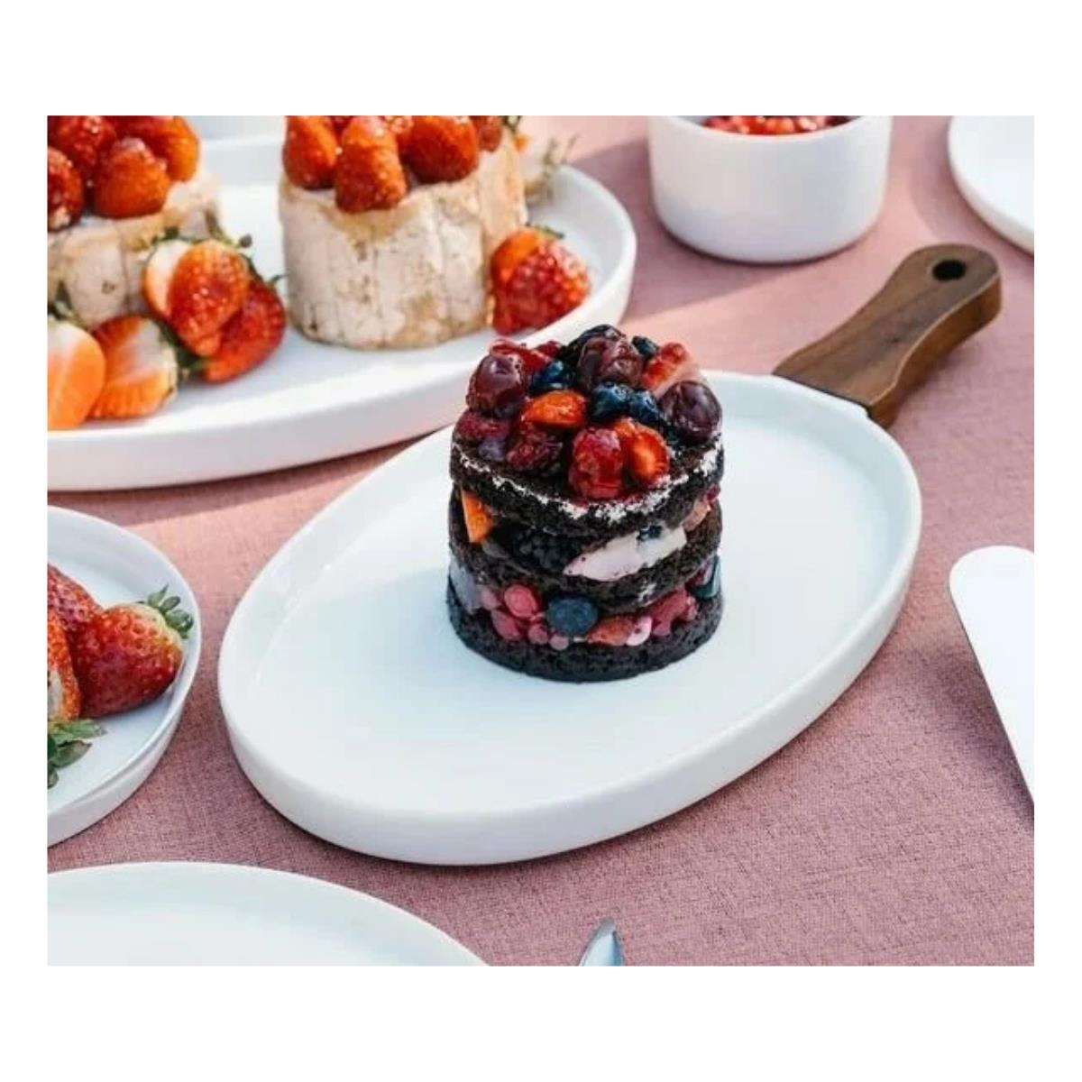 The Mia Woody Porselen Servis 36x17 cm