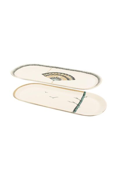 Mikasa Moor Grace 2'li Oval Servis Tabağı 42 cm + 34 cm