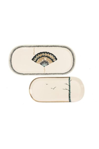 Mikasa Moor Grace 2'li Oval Servis Tabağı 42 cm + 34 cm