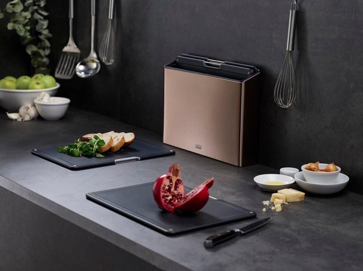 Joseph Joseph Folio Standlı Kesme Tahtası 4'lü Pembe Altın