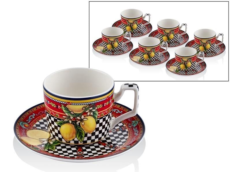 Joy Carmen  Summer 6'lı Kahve Fincanı Seti 13,5x5,5 Cm