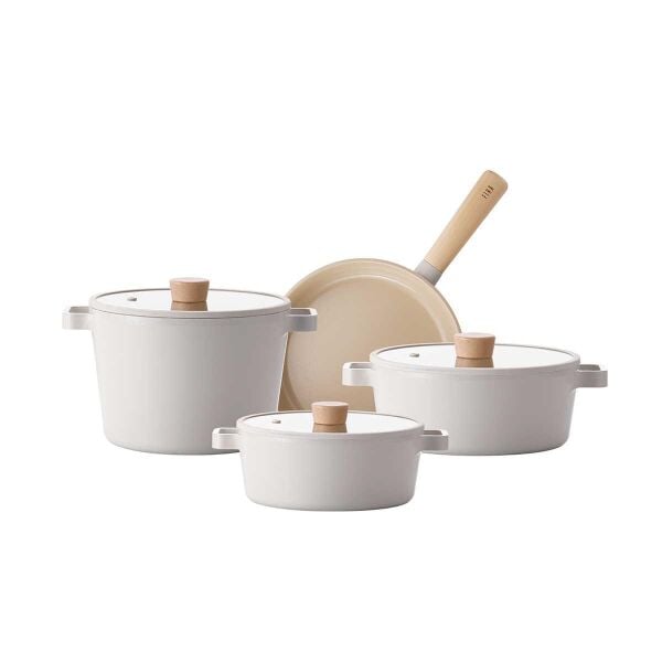 Neoflam Fika Bej Tencere Ve Tava Seti 7 Parça