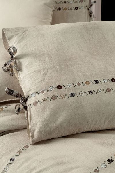 Sarev Tanya Fancy Poplin Nevresim Takımı Tek Kişilik 1 Yastık