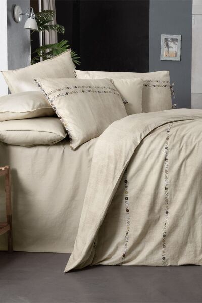 Sarev Tanya Fancy Poplin Nevresim Takımı Tek Kişilik 1 Yastık