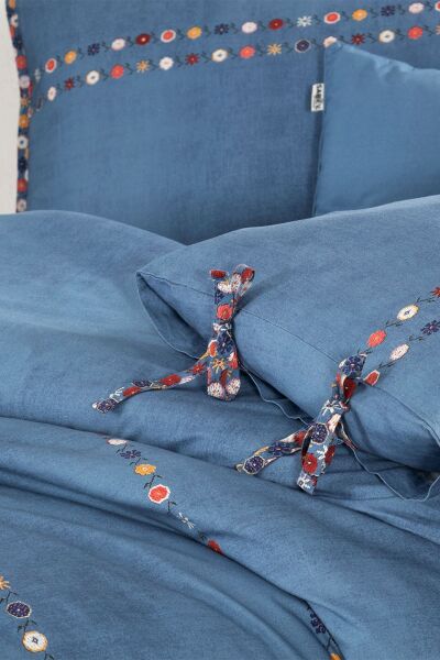 Sarev Tanya Fancy Poplin Nevresim Takımı Çift Kişilik 2 Yastık