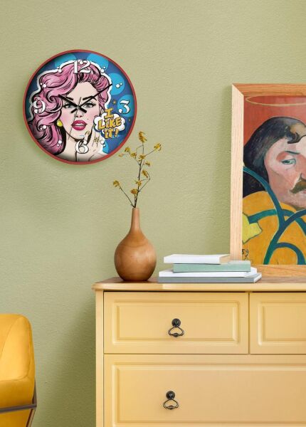 The Mia Popart Duvar Saati 30 cm