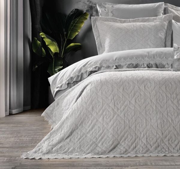 Zebra Casa Lizbon Yatak Seti Gri