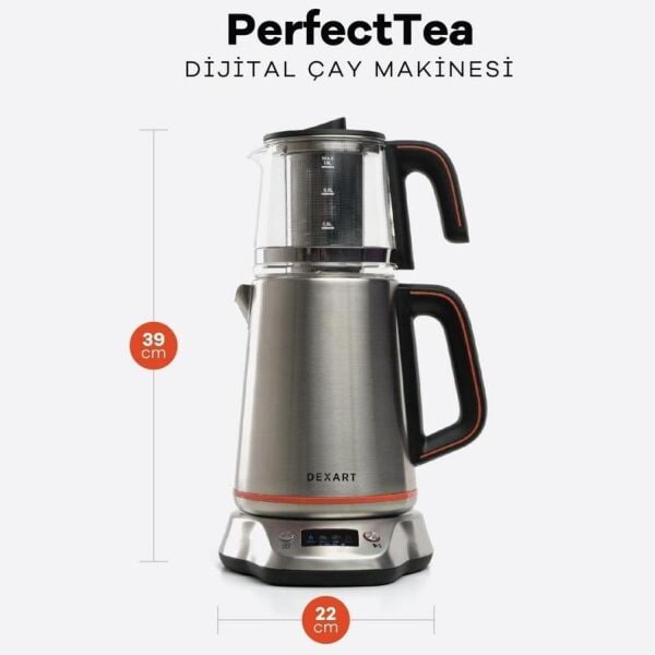 Dexart Perfect Tea Dijital Çay Makinesi Çelik