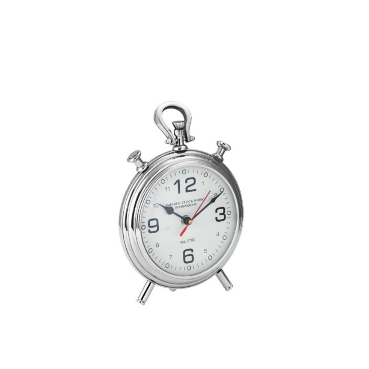 La Medore Nıckel Table Clock Small 6x19x27 Cm