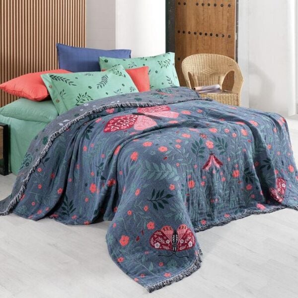 Sarev Abrial Pike Takımı Çift Kişilik 2 Yastık Yeşil