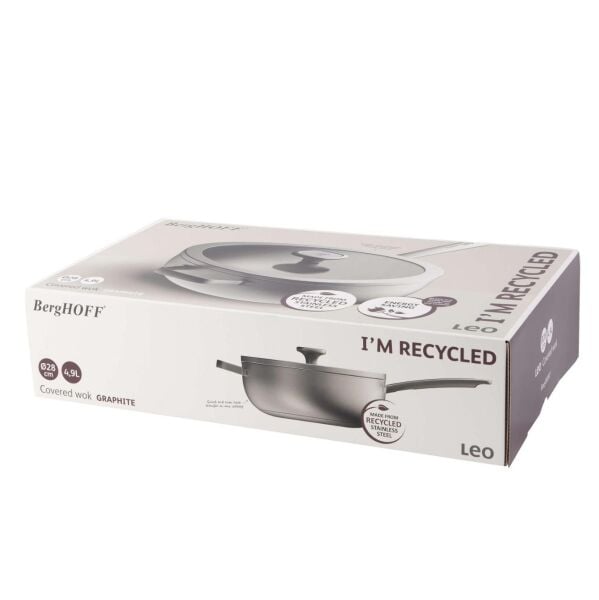 Berghoff Graphite Paslanmaz Çelik Wok Tava 28cm
